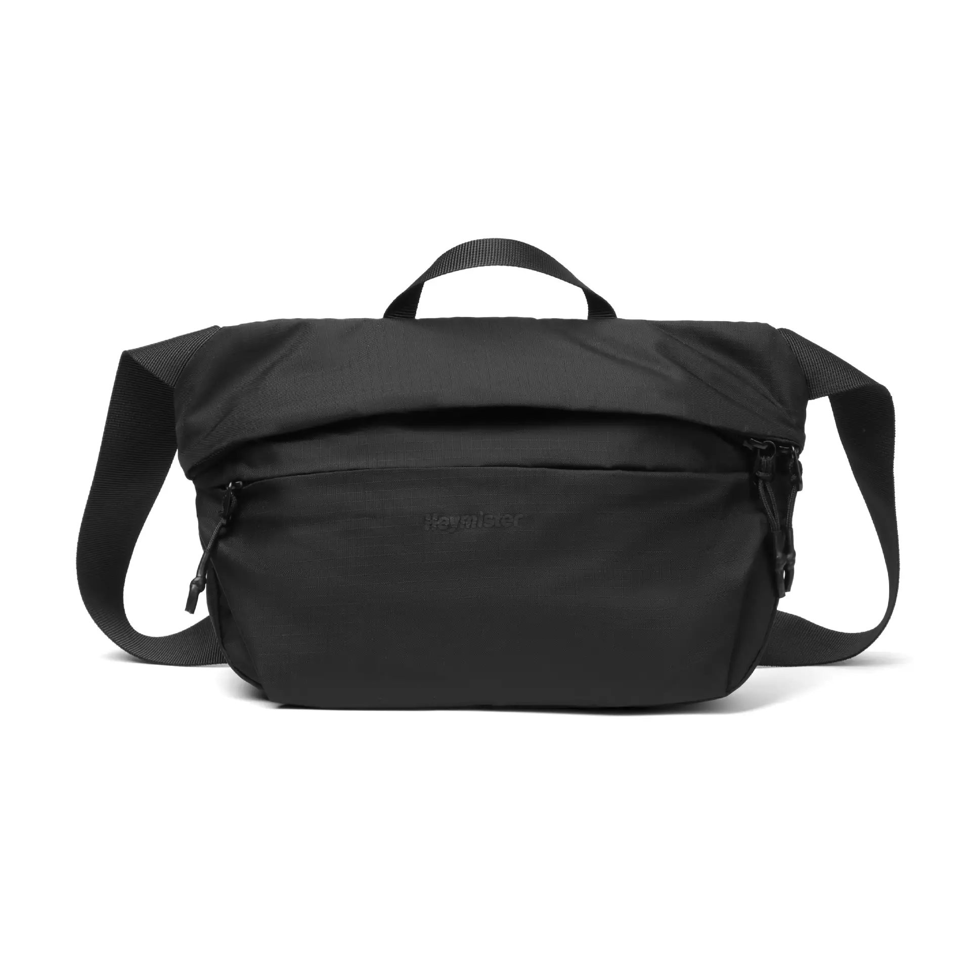 2025 Men's Black Nylon Chest Bag Large Capacity Lightweight - Image 2