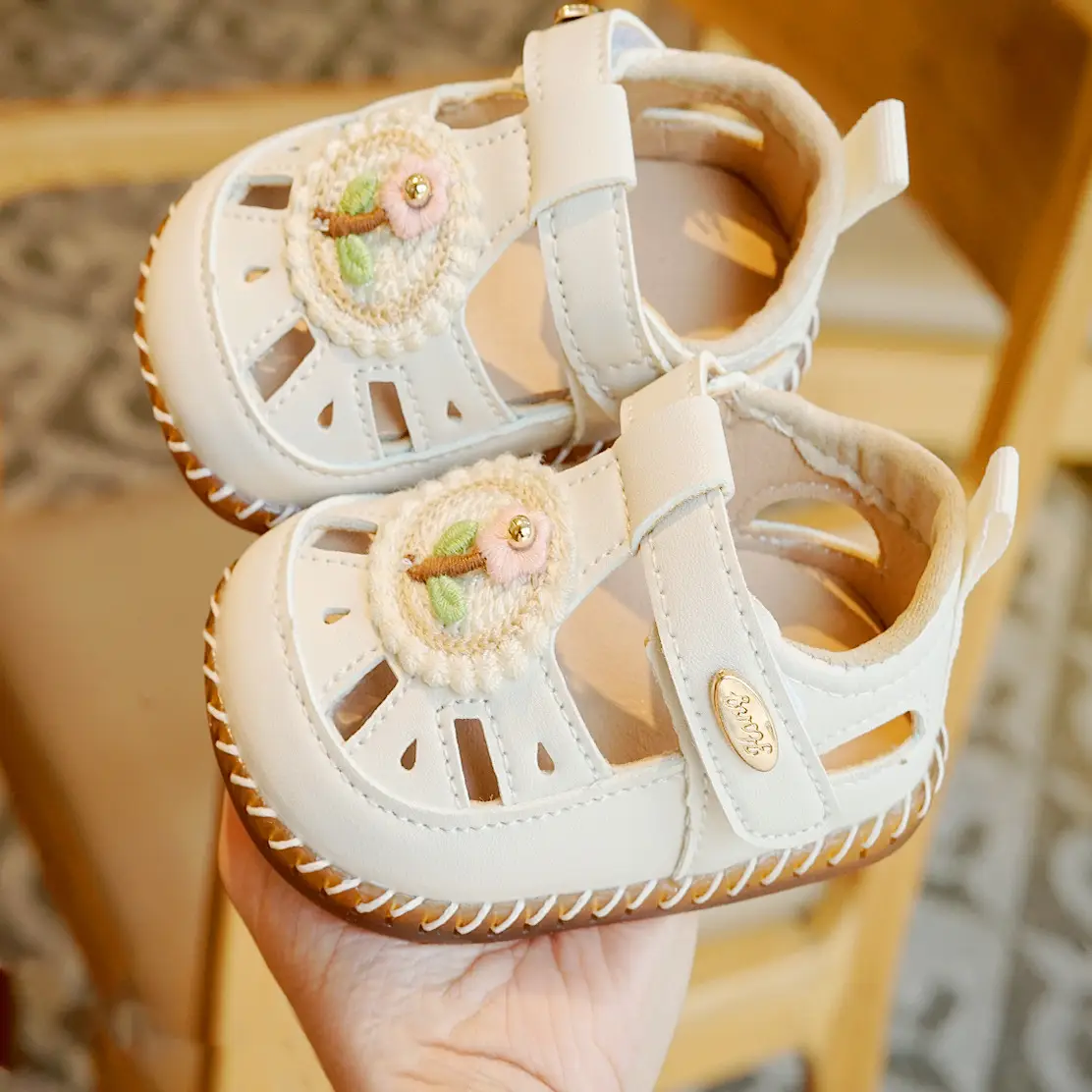Toddler Sandals Pink Soft Sole 1-2Yrs