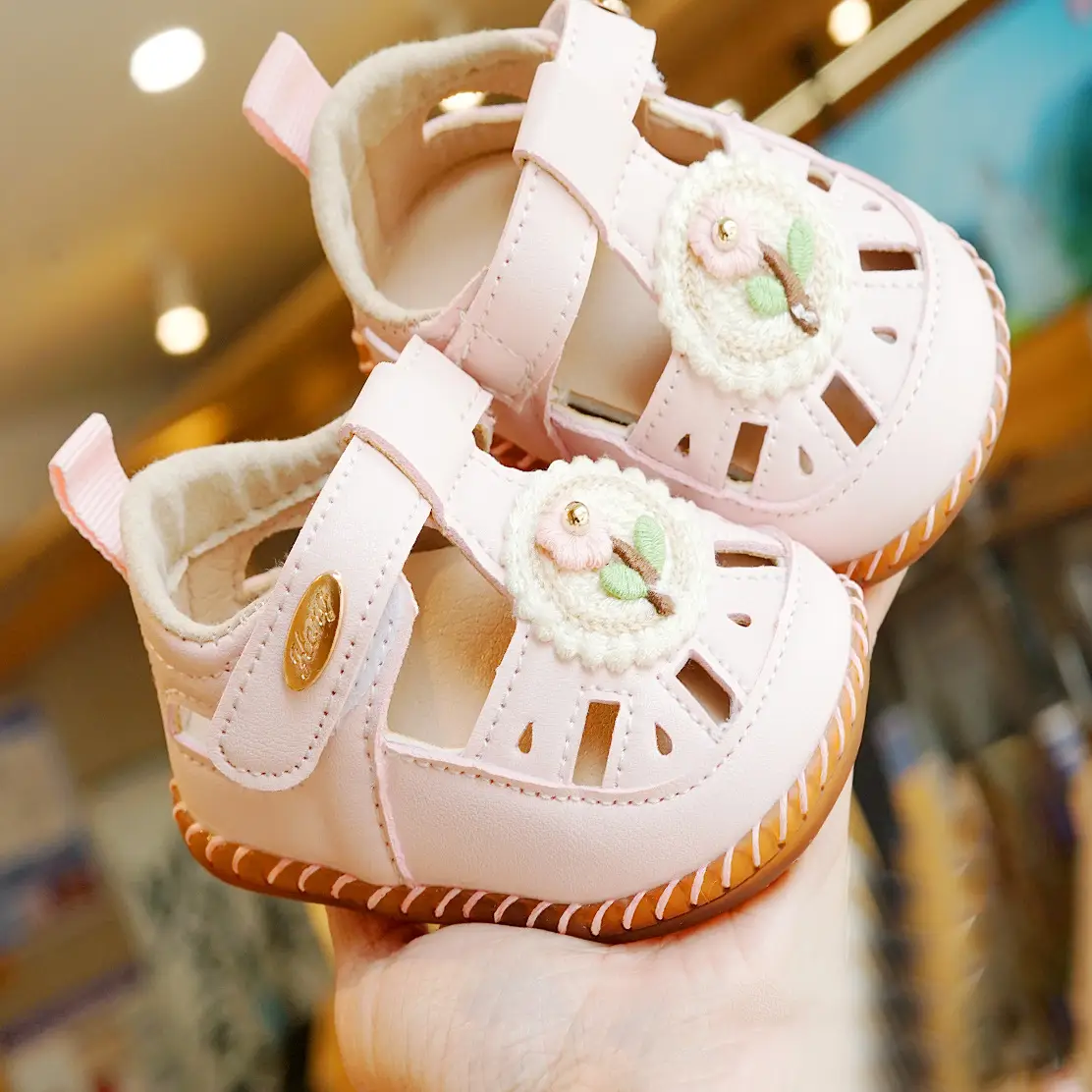 Toddler Sandals Pink Soft Sole 1-2Yrs
