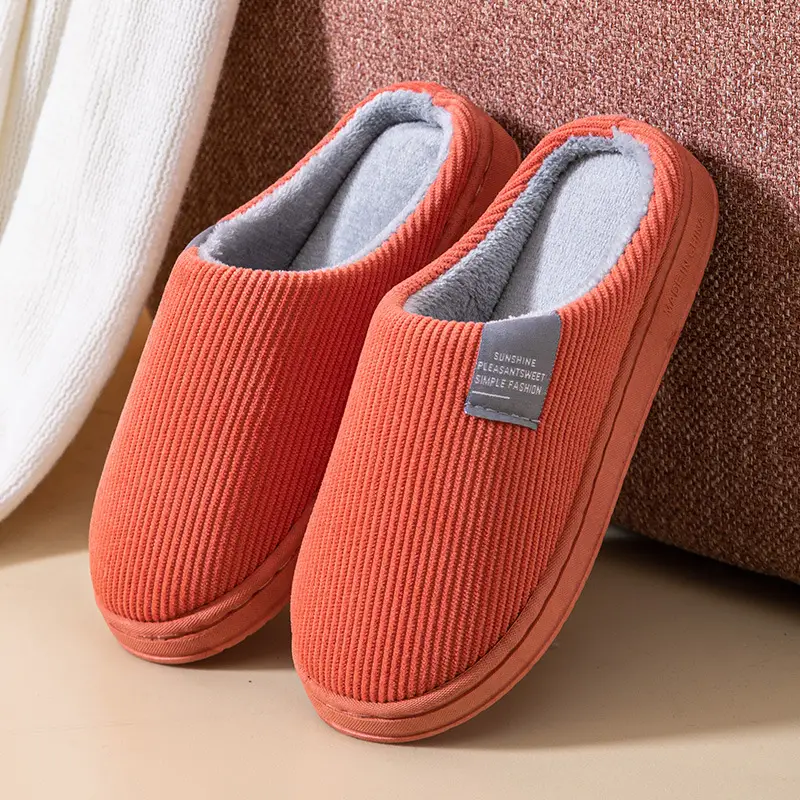 Plush Cotton Slippers Thick Bottom Couple's Household Home Cotton Slippers Cute Men's and Women's Cotton Slippers Home Cotton Slippers Home
