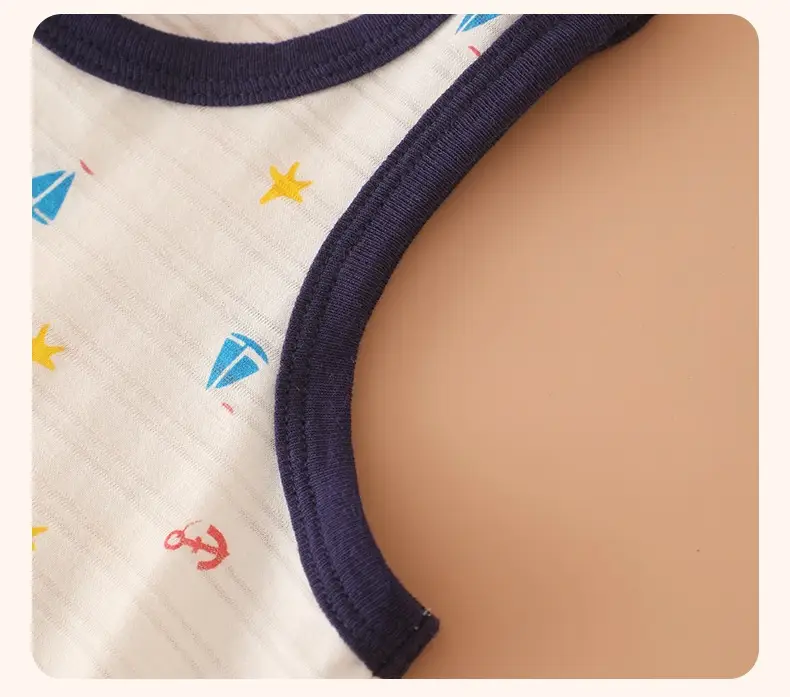 Slub Cotton Boys Vest Summer Baby Sleeveless T-Shirt — feature 16