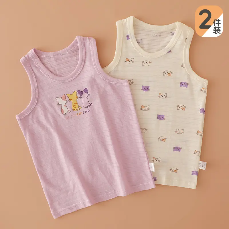 Slub Cotton Boys Vest Summer Baby Sleeveless T-Shirt - Image 11