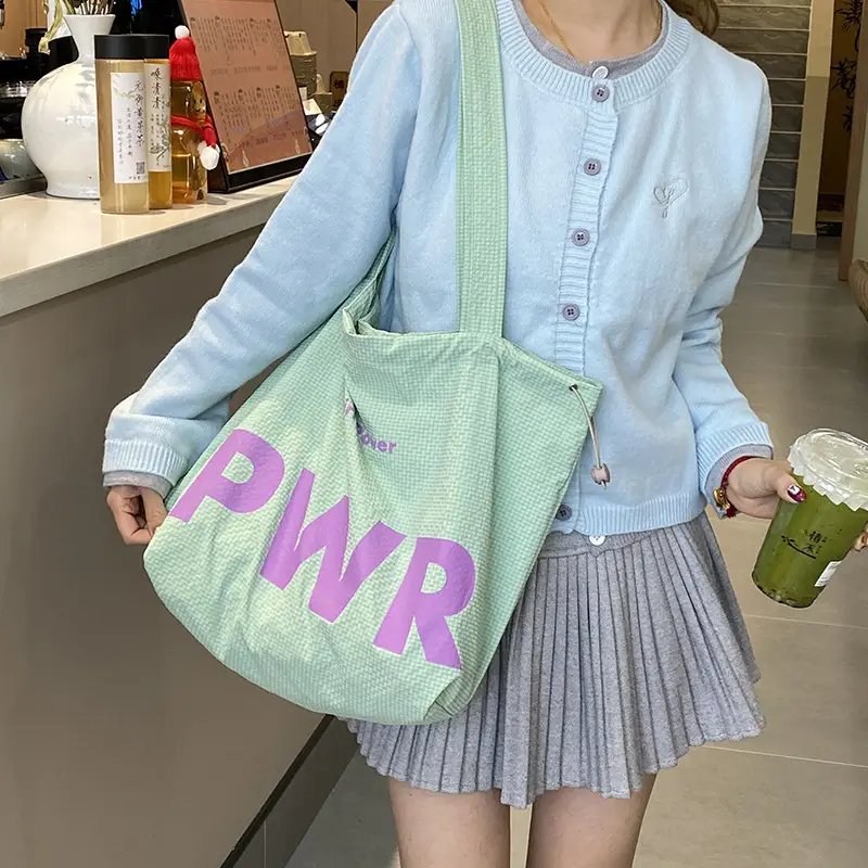 2025 Waterproof Nylon Tote Bag with PWR Print - Image 4