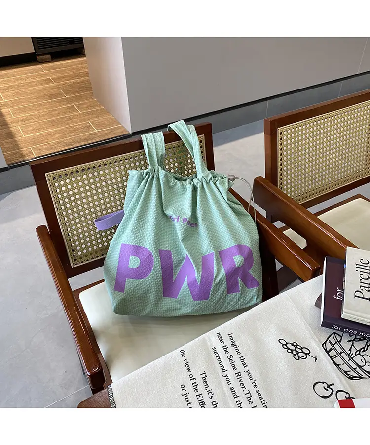 2025 Waterproof Nylon Tote Bag with PWR Print — feature 10