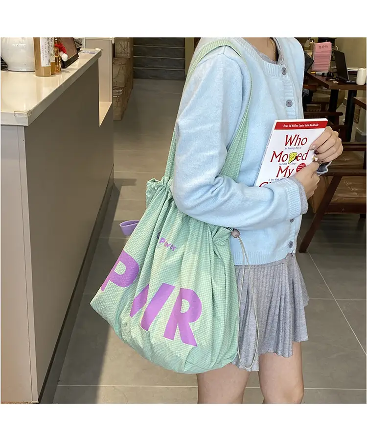 2025 Waterproof Nylon Tote Bag with PWR Print — feature 17