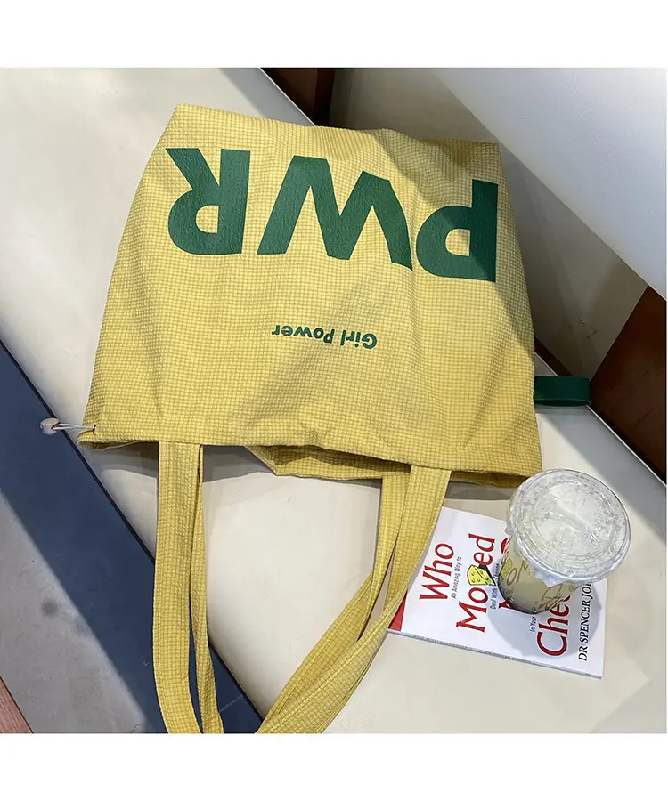 2025 Waterproof Nylon Tote Bag with PWR Print — feature 21