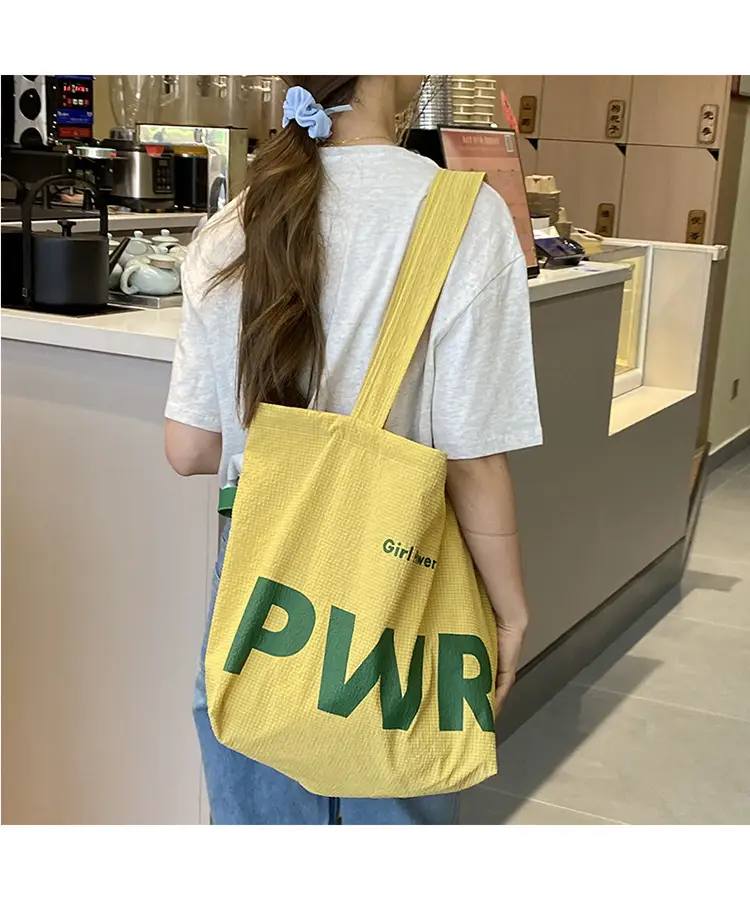 2025 Waterproof Nylon Tote Bag with PWR Print — feature 26
