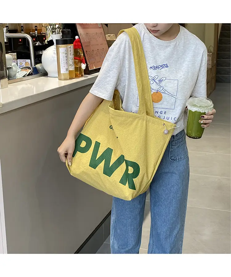 2025 Waterproof Nylon Tote Bag with PWR Print — feature 27