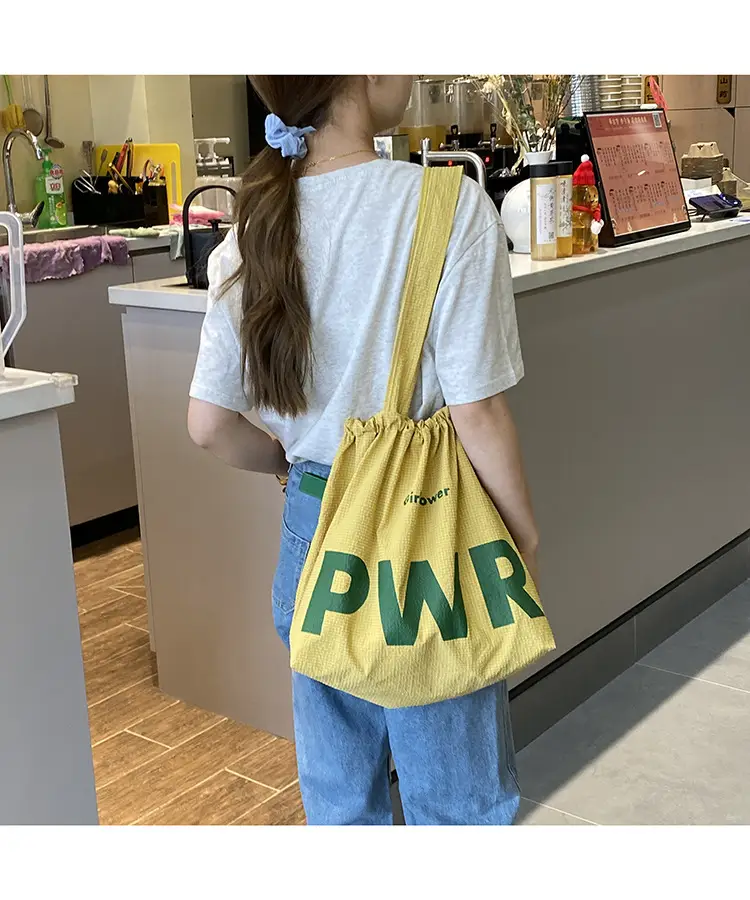 2025 Waterproof Nylon Tote Bag with PWR Print — feature 30