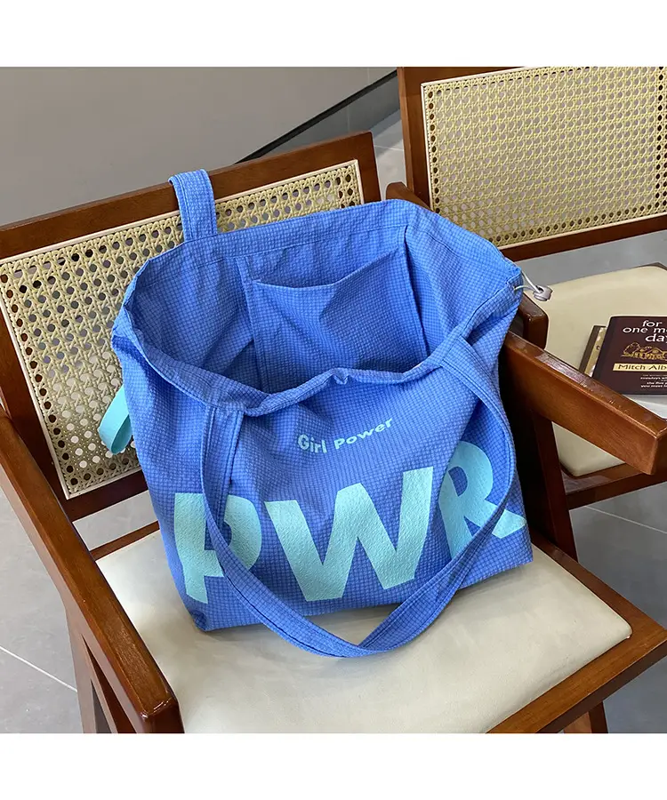 2025 Waterproof Nylon Tote Bag with PWR Print — feature 33