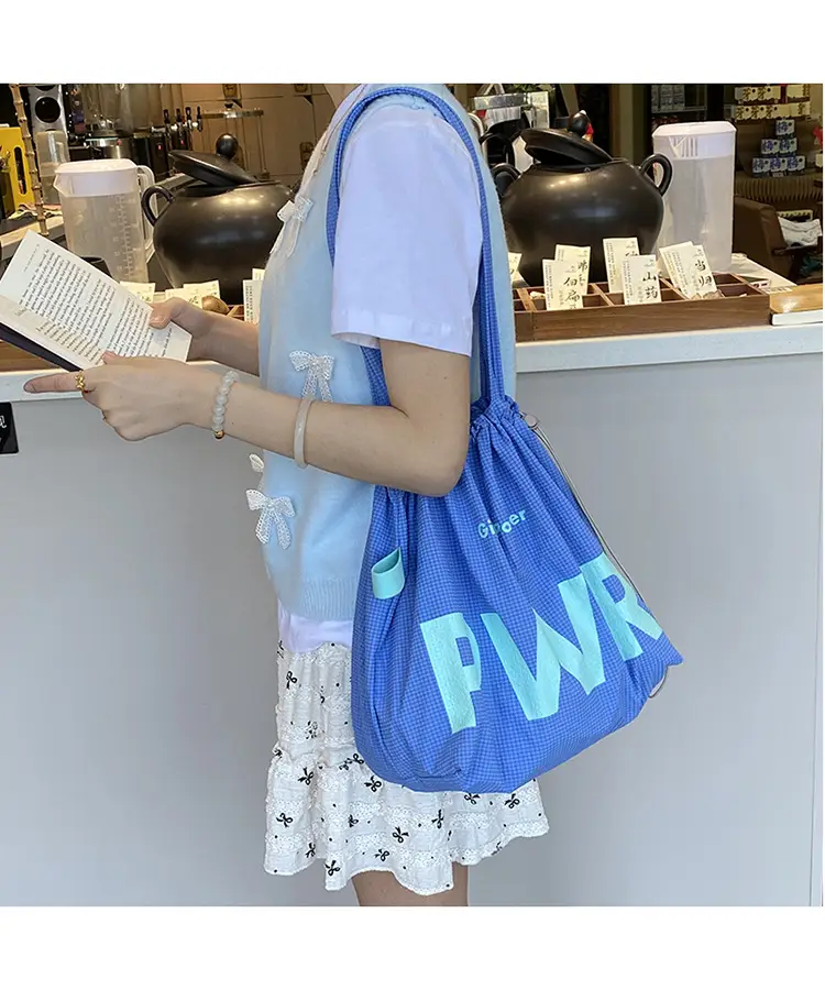 2025 Waterproof Nylon Tote Bag with PWR Print — feature 38