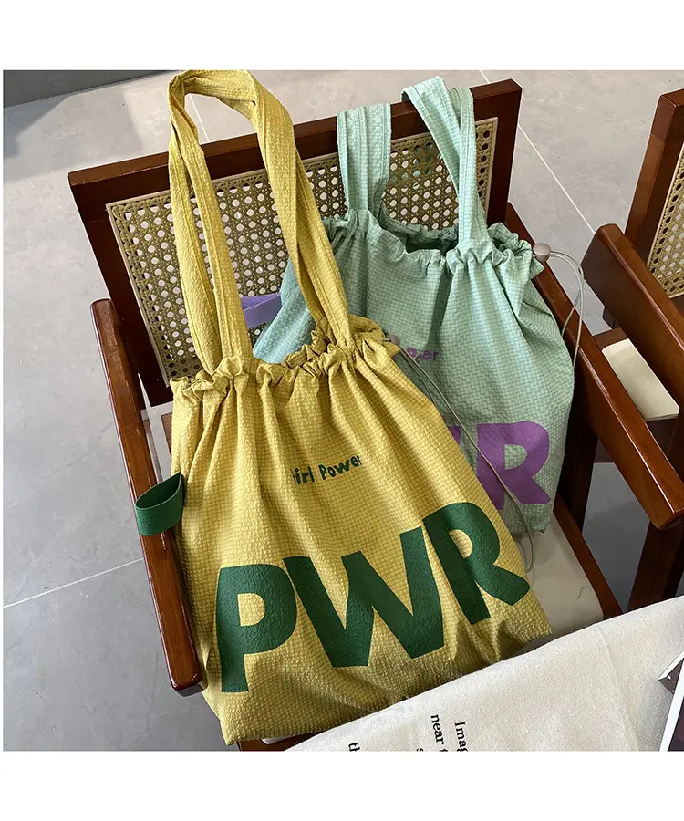 2025 Waterproof Nylon Tote Bag with PWR Print — feature 4