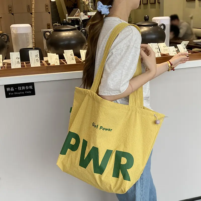 2025 Waterproof Nylon Tote Bag with PWR Print - Image 2