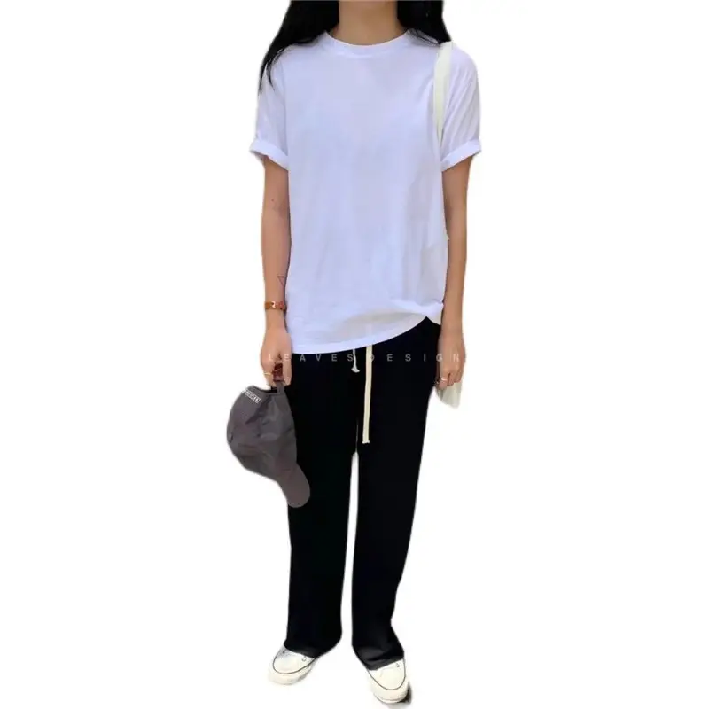 Men White Cotton Crew Neck T-Shirt 260g - Image 21
