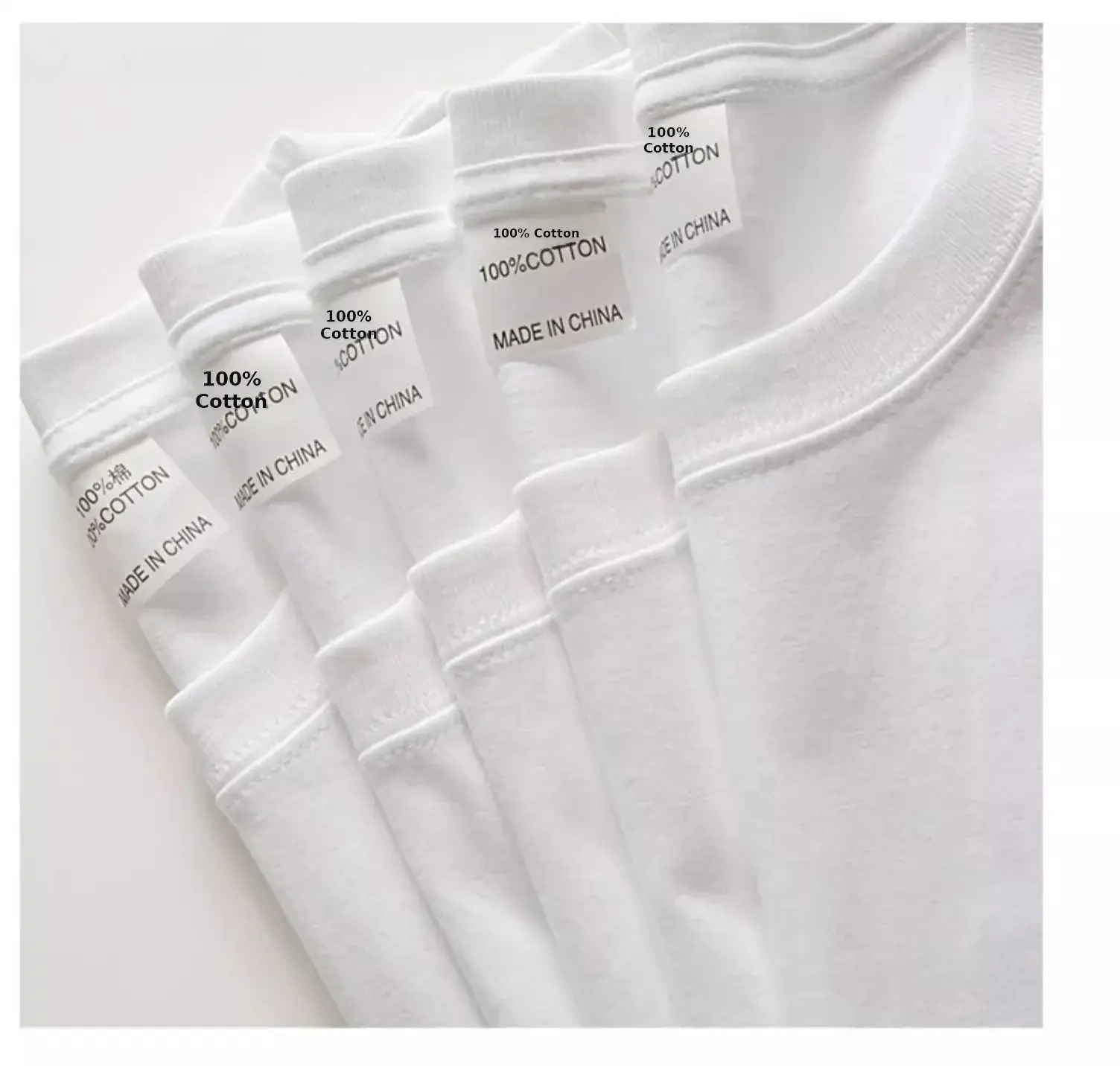 Men White Cotton Crew Neck T-Shirt 260g — feature 13