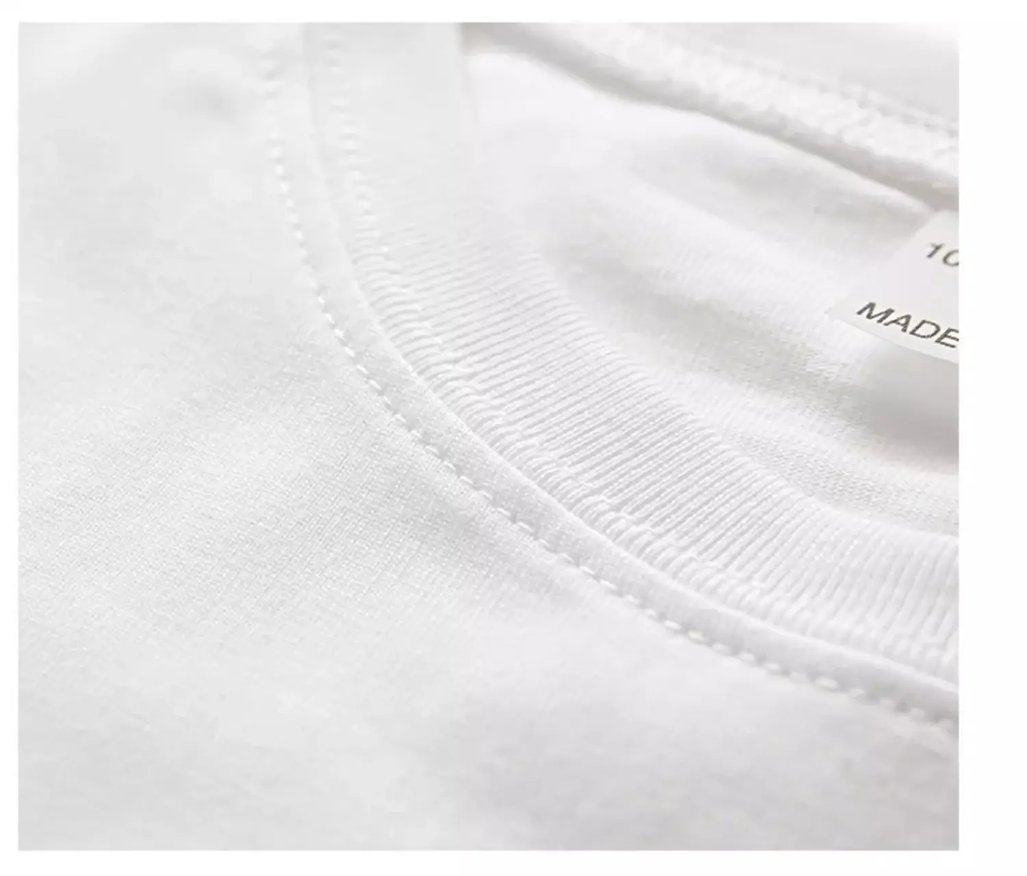 Men White Cotton Crew Neck T-Shirt 260g — feature 15