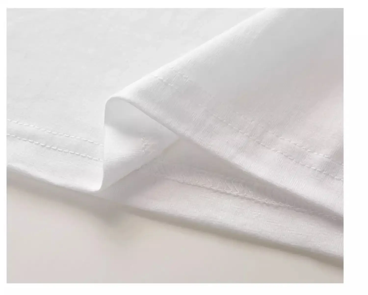 Men White Cotton Crew Neck T-Shirt 260g — feature 18