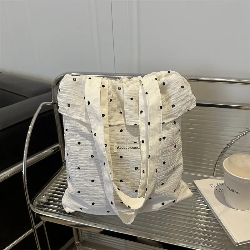 Fairy Ruffled Mesh Tote Bag Women Spring New
