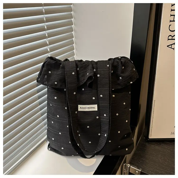 Fairy Ruffled Mesh Tote Bag Women Spring New — feature 23