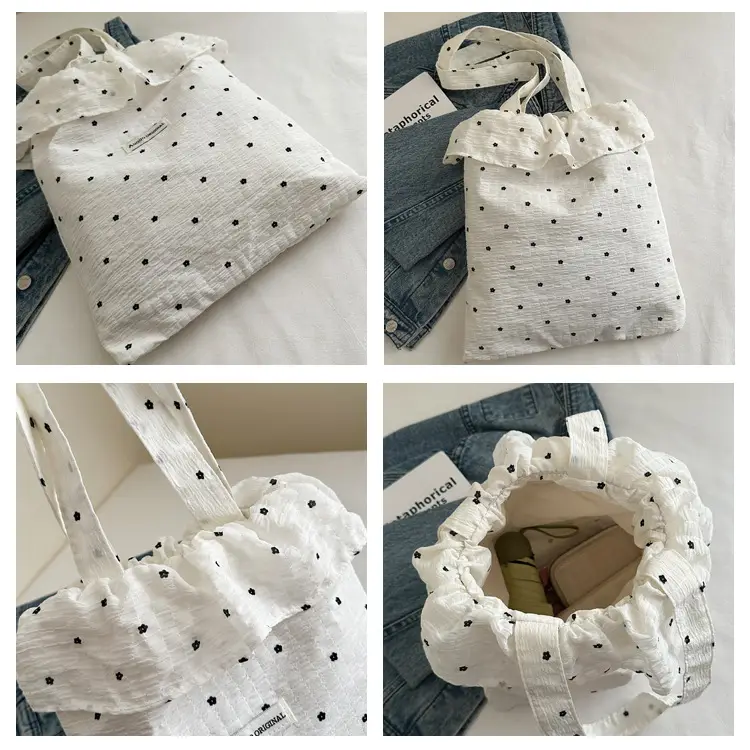 Fairy Ruffled Mesh Tote Bag Women Spring New — feature 6