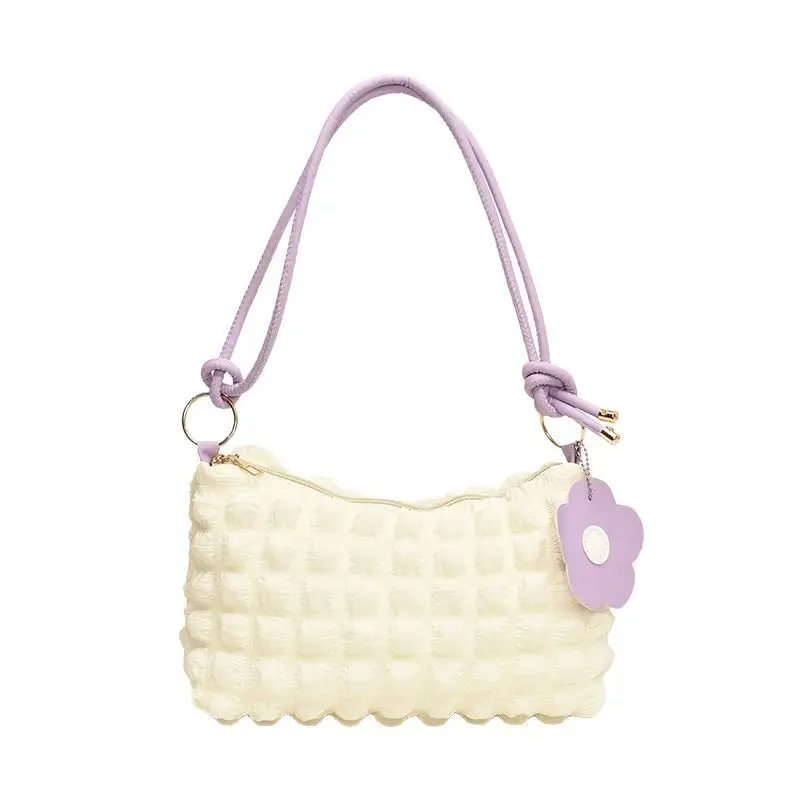 Pink Pleated Shoulder Crossbody Bag for Women - Image 14