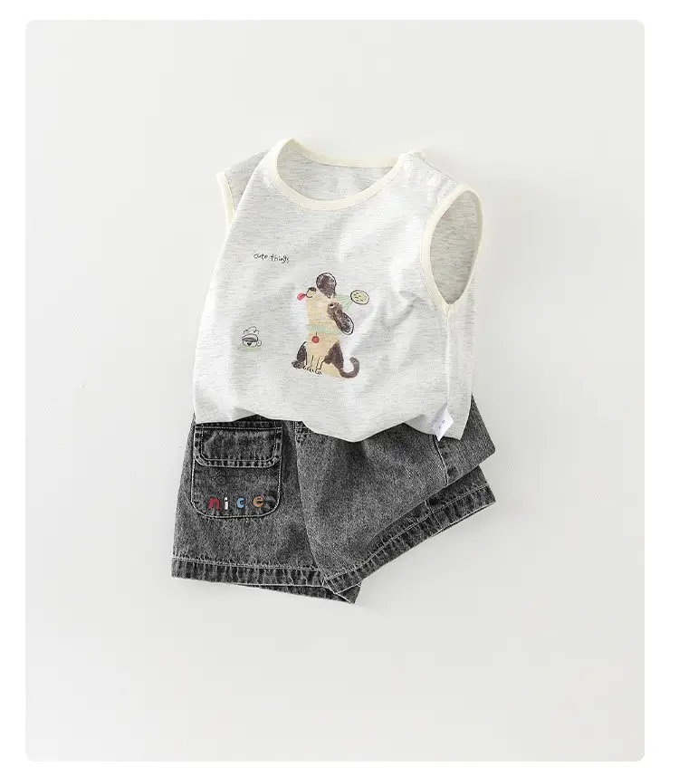 Boys Cotton Sleeveless Vest T-Shirt Cartoon Print 2026 — feature 11