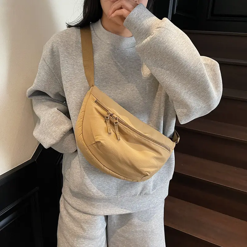 Pink Korean Style Crossbody Chest Bag for Women