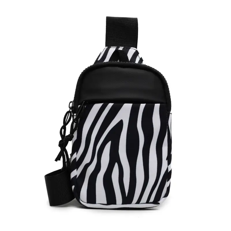 Korean Style Crossbody Phone Bag with Zebra Print - Image 7