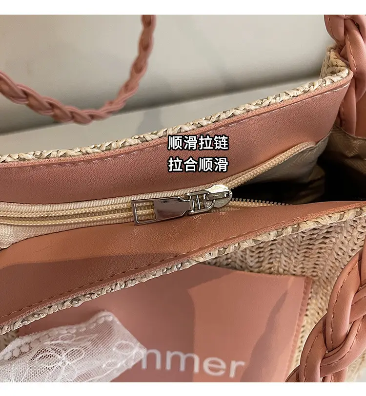 Women's Woven Shoulder Bag with Lace Handle — feature 8