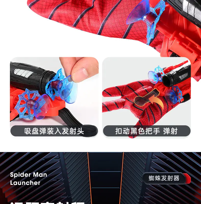 Spider-Man Launcher Spider Hero Web-Spitting Gloves Children's Toy Factory Boys' Soft Bullet Launchable Toy — feature 6