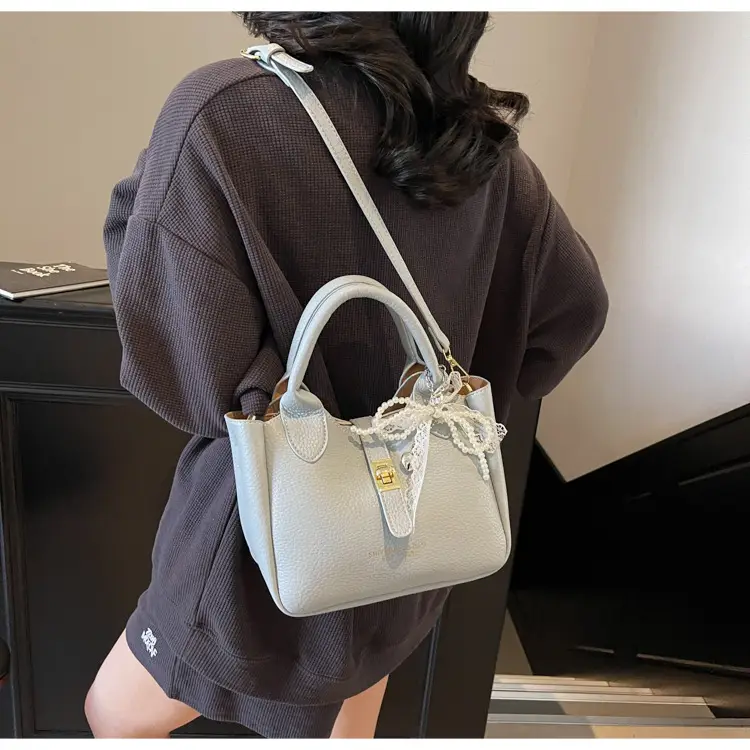 Black Crossbody Shoulder Bag with Tassel Decor — feature 24