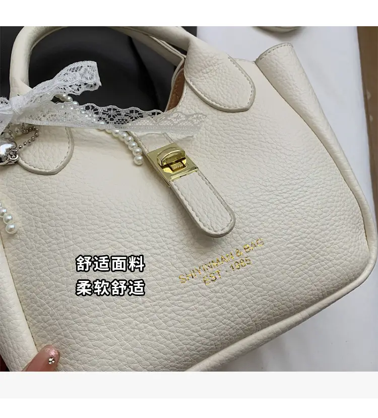Black Crossbody Shoulder Bag with Tassel Decor — feature 6