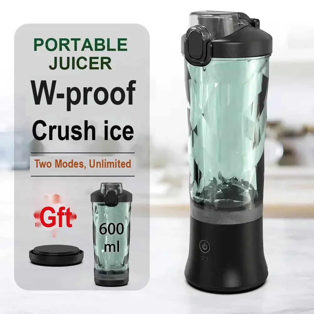 Portable USB-Rechargeable Juicer Cup, 600 ml