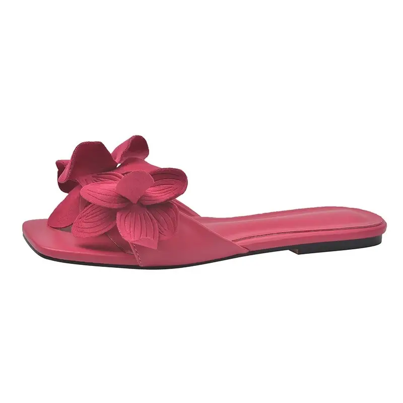 Rose Petal Open Toe French Slippers Women 2025 - Image 6