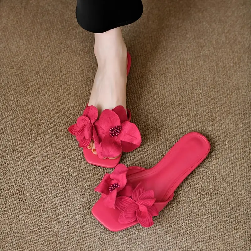 Rose Petal Open Toe French Slippers Women 2025 — feature 11