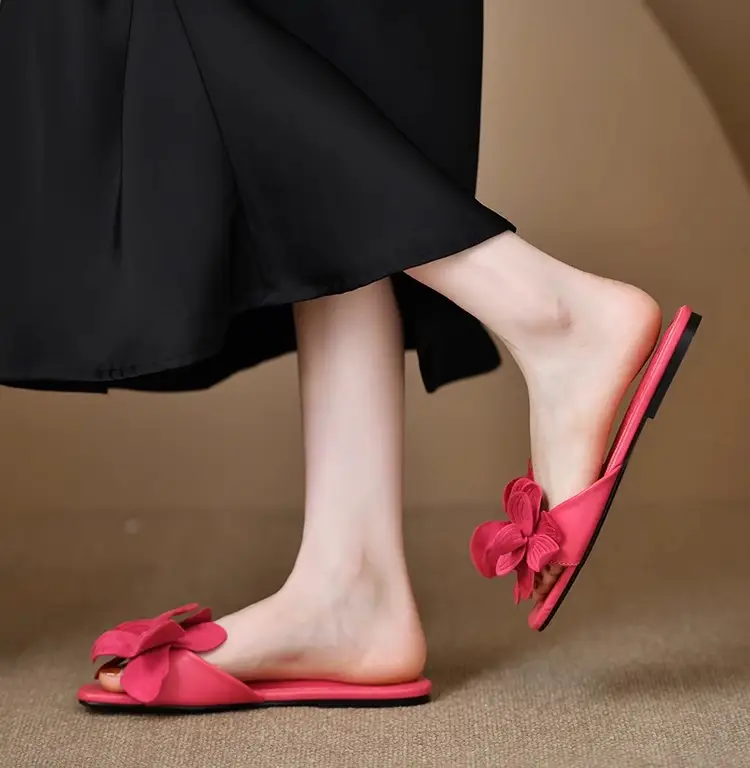 Rose Petal Open Toe French Slippers Women 2025 — feature 13