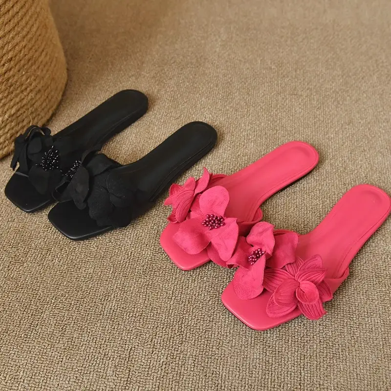 Rose Petal Open Toe French Slippers Women 2025 — feature 16