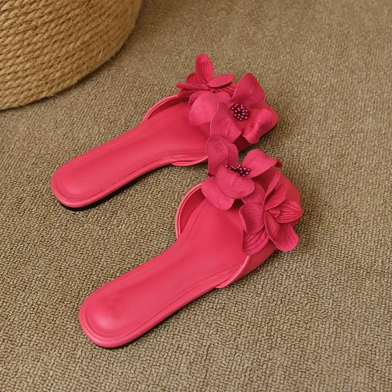 Rose Petal Open Toe French Slippers Women 2025 — feature 17