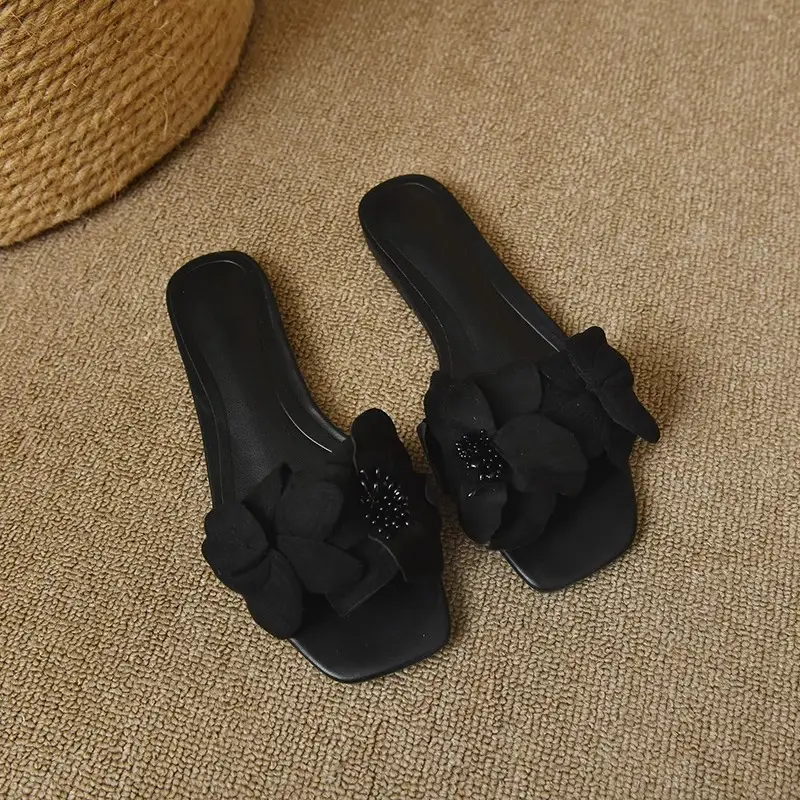 Rose Petal Open Toe French Slippers Women 2025 — feature 19