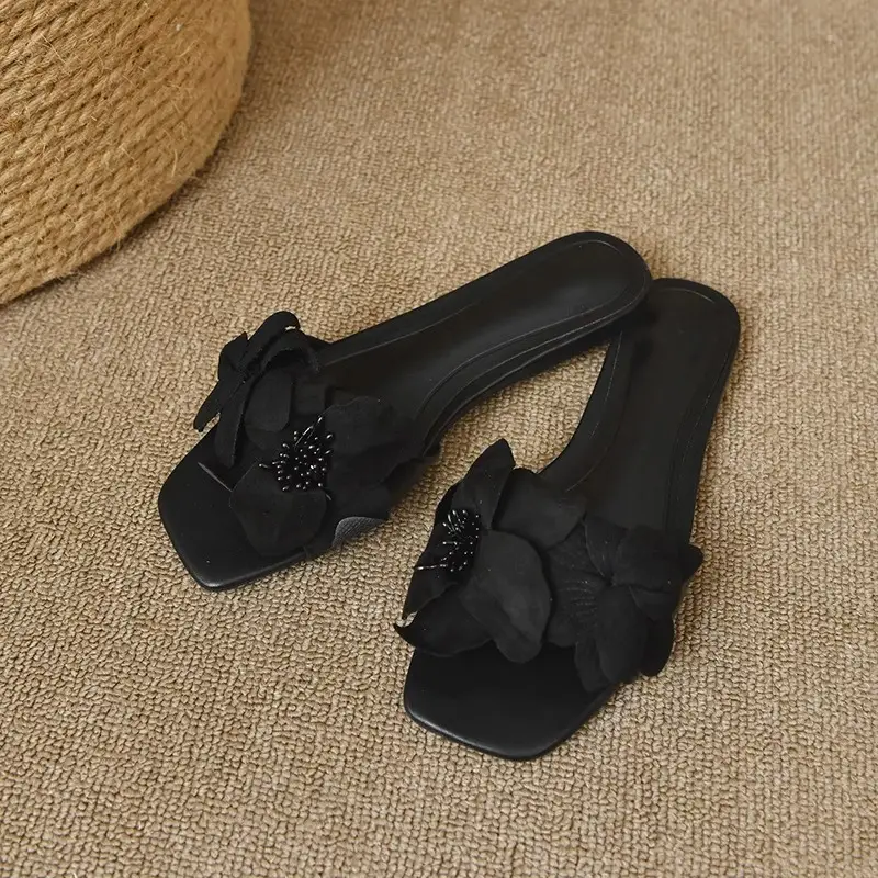 Rose Petal Open Toe French Slippers Women 2025 — feature 20