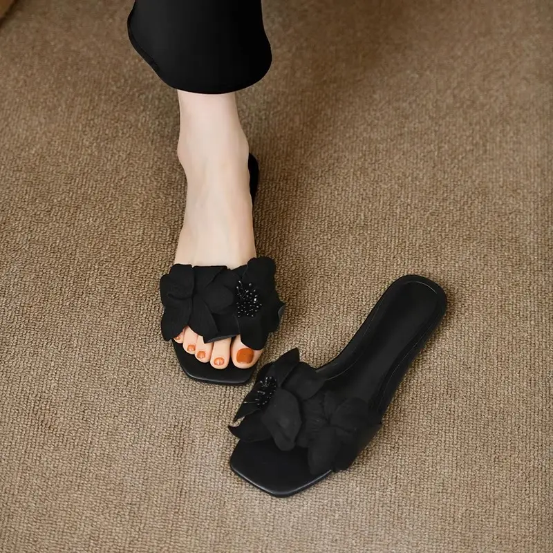 Rose Petal Open Toe French Slippers Women 2025 — feature 6