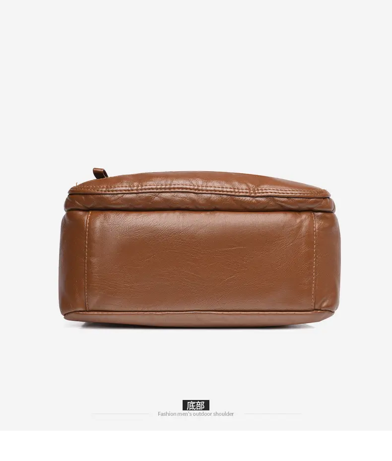 Black Leather Crossbody Bag with Multiple Compartments — feature 22
