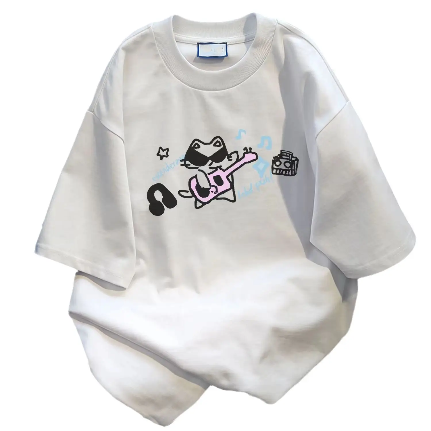 Women Heavy Cotton American Graffiti T-Shirt White 2025 - Image 6