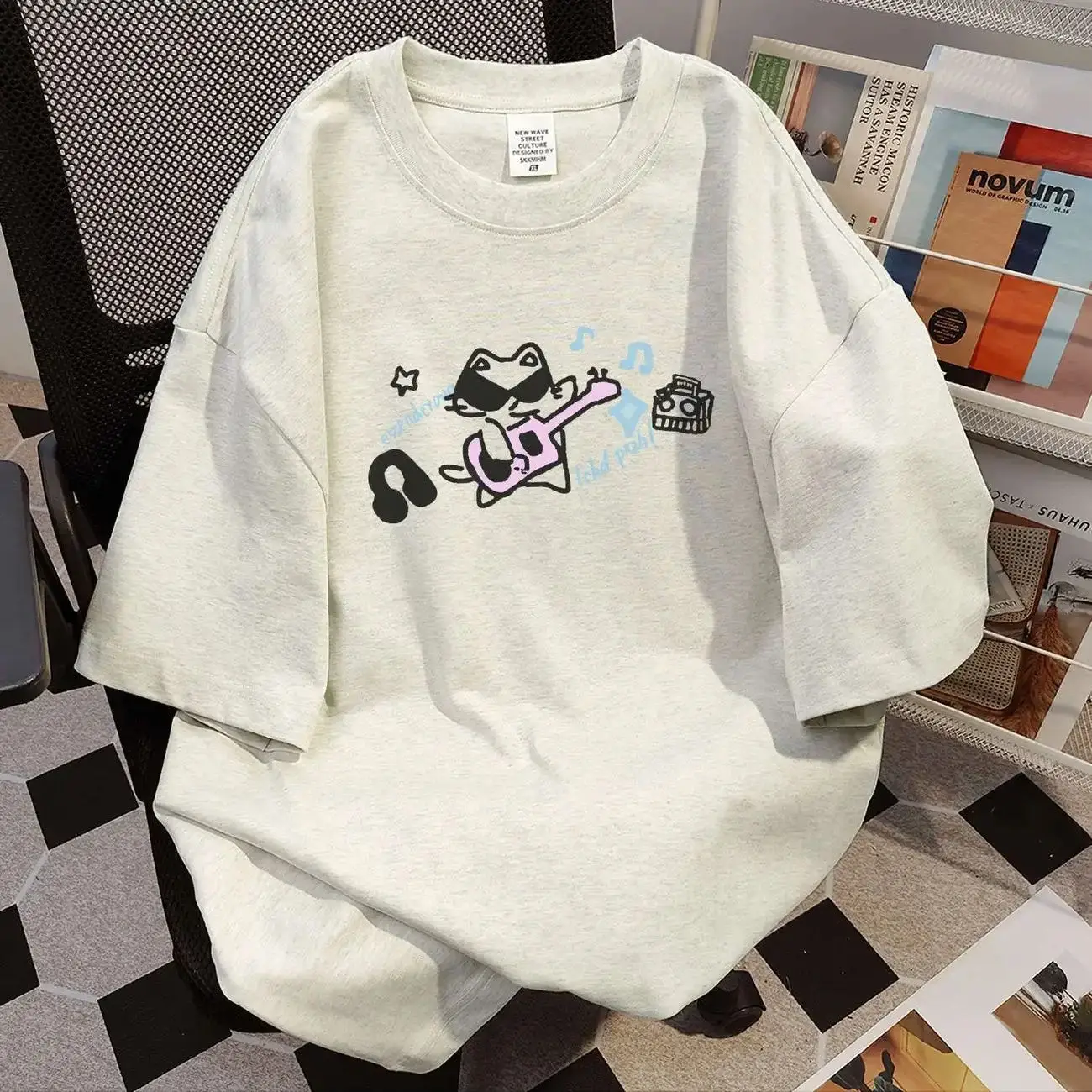 Women Heavy Cotton American Graffiti T-Shirt White 2025 — feature 5