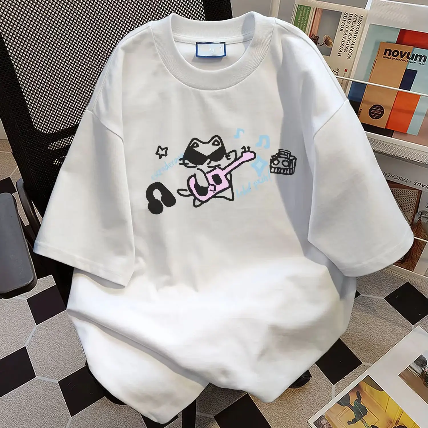 Women Heavy Cotton American Graffiti T-Shirt White 2025 — feature 8