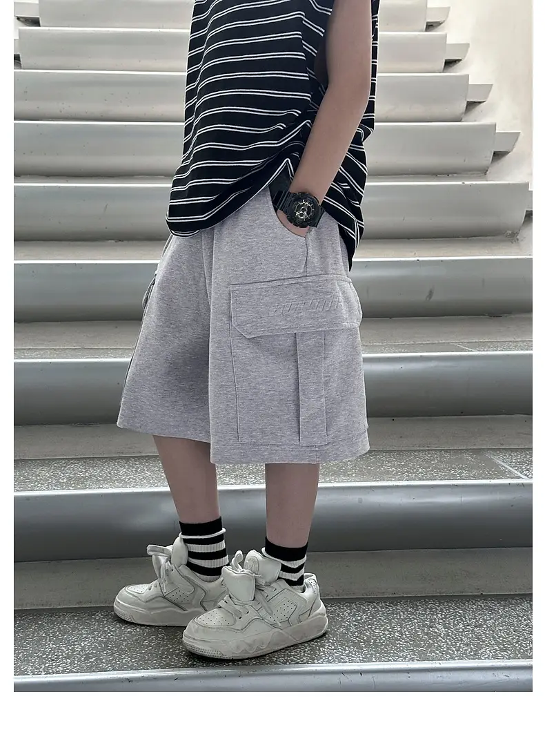 2025 Summer Boys Striped Pure Cotton Vest T-Shirt — feature 27