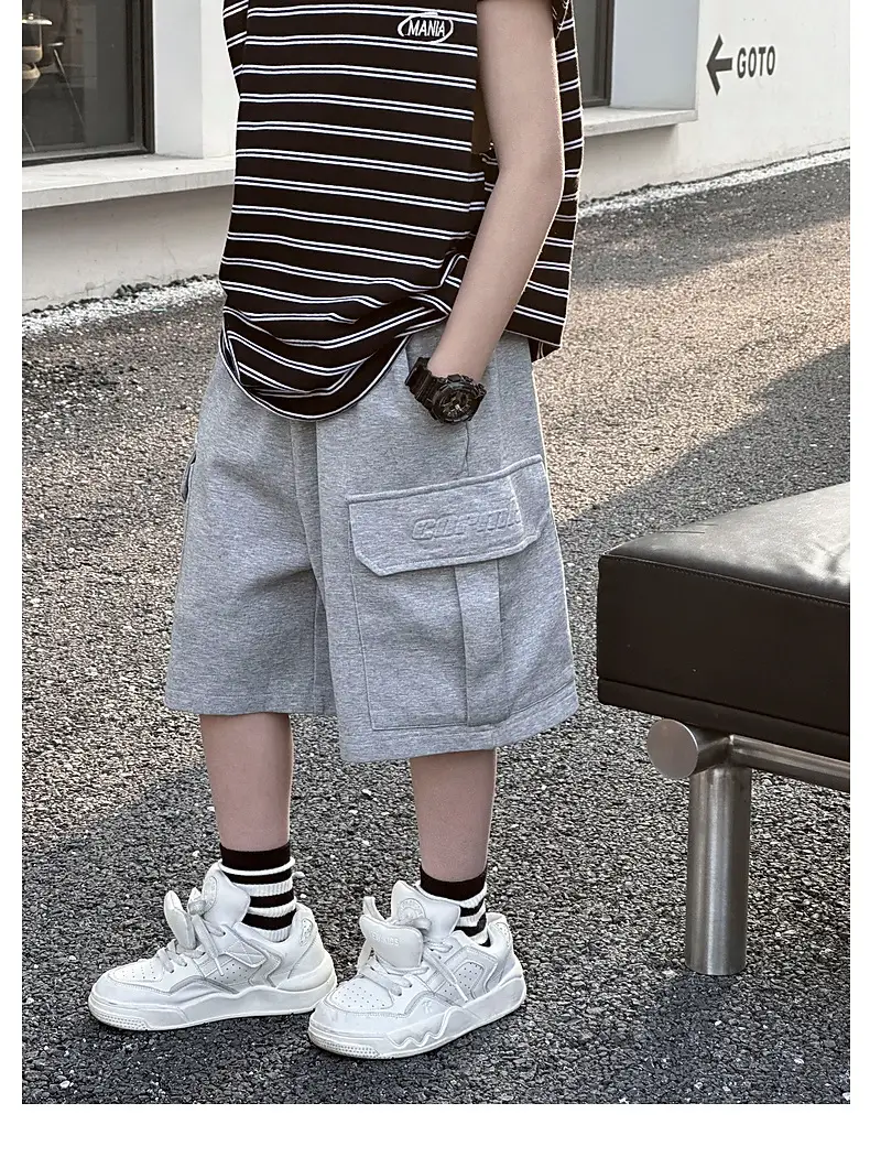 2025 Summer Boys Striped Pure Cotton Vest T-Shirt — feature 28