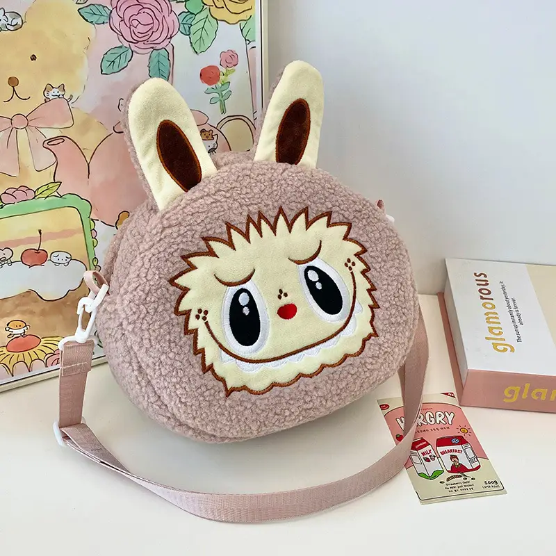 Cute Cartoon Plush Shoulder Bag for Girls - Image 3