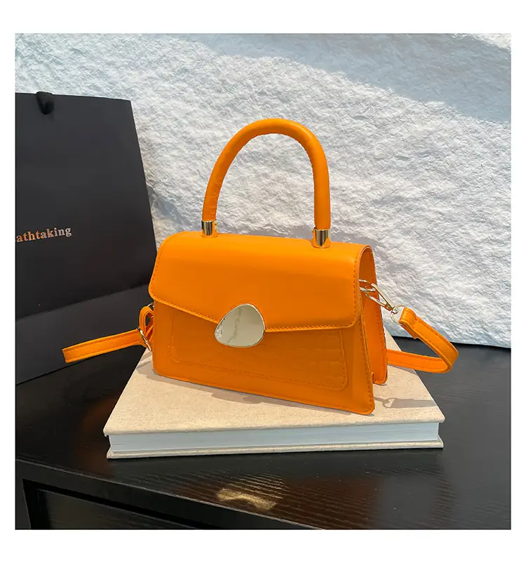 Orange PU Croc Shoulder Crossbody Bag 2025 — feature 31