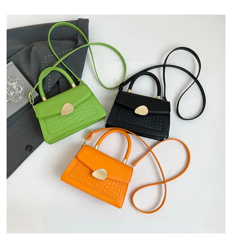 Orange PU Croc Shoulder Crossbody Bag 2025 — feature 33